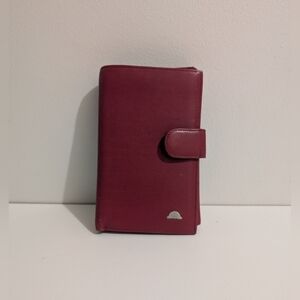 Pre-Loved Tony Perotti Red Tri-Fold Italian Leather